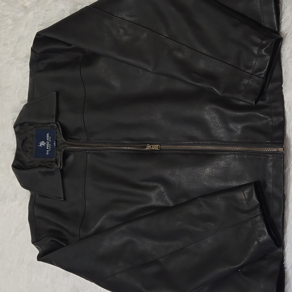 U.S. Polo Assn. Standard Tucker Brown Fawx Leather Jacket